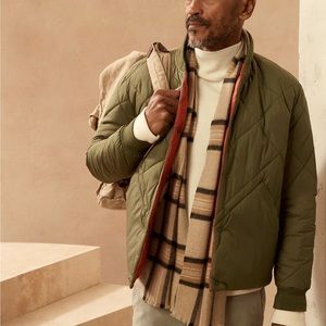 Banana Republic Reversible Quilted Bomber Jacket Size S Like new condition!!